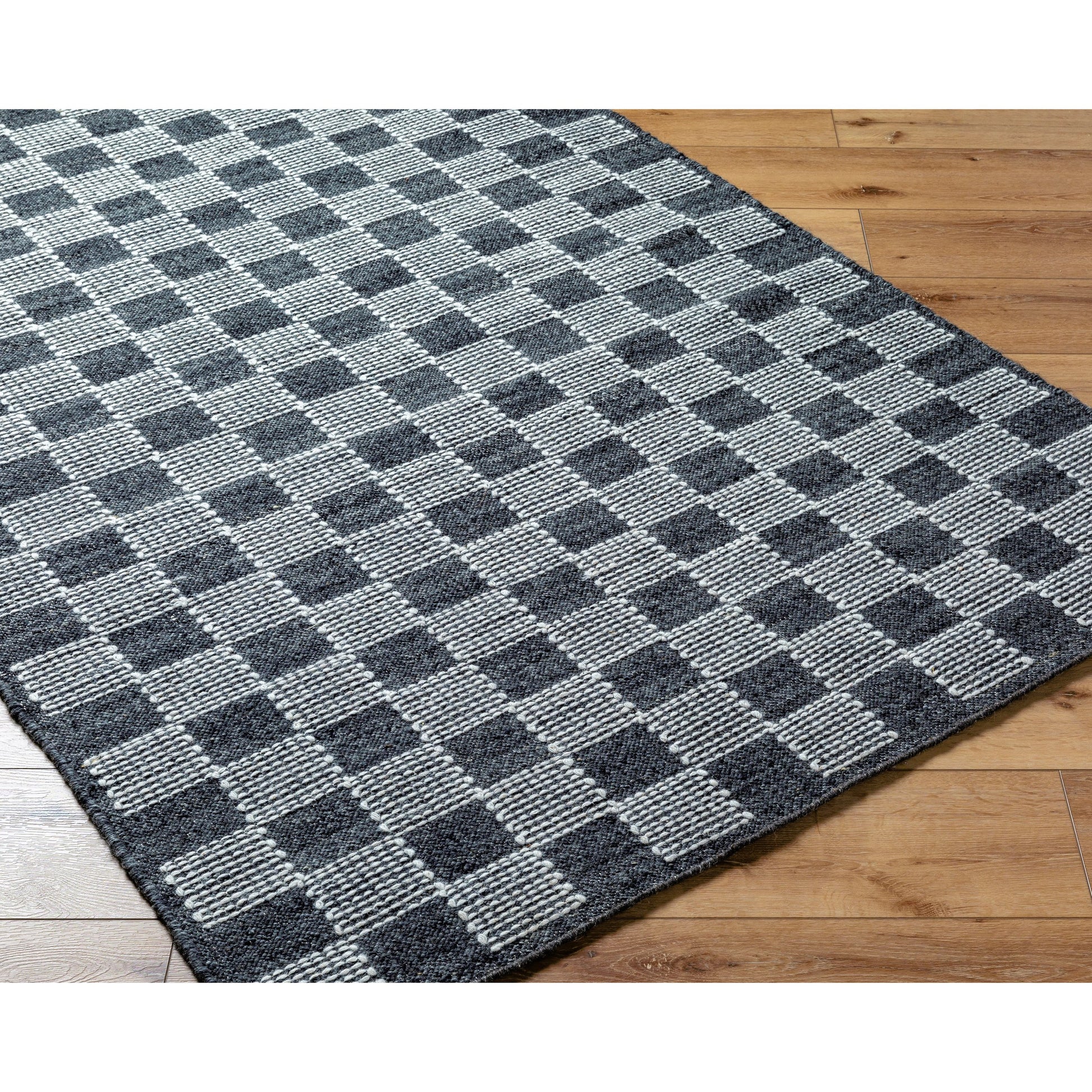Marcela MCL-2300 Rug by Livabliss in charcoal, cream. Made from face: 100% wool, warp: 100% cotton in a unique style.