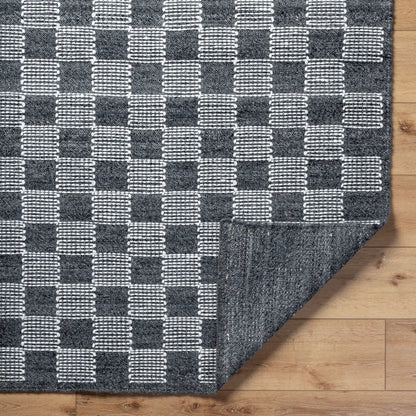 Marcela MCL-2300 Rug by Livabliss in charcoal, cream. Made from face: 100% wool, warp: 100% cotton in a unique style.