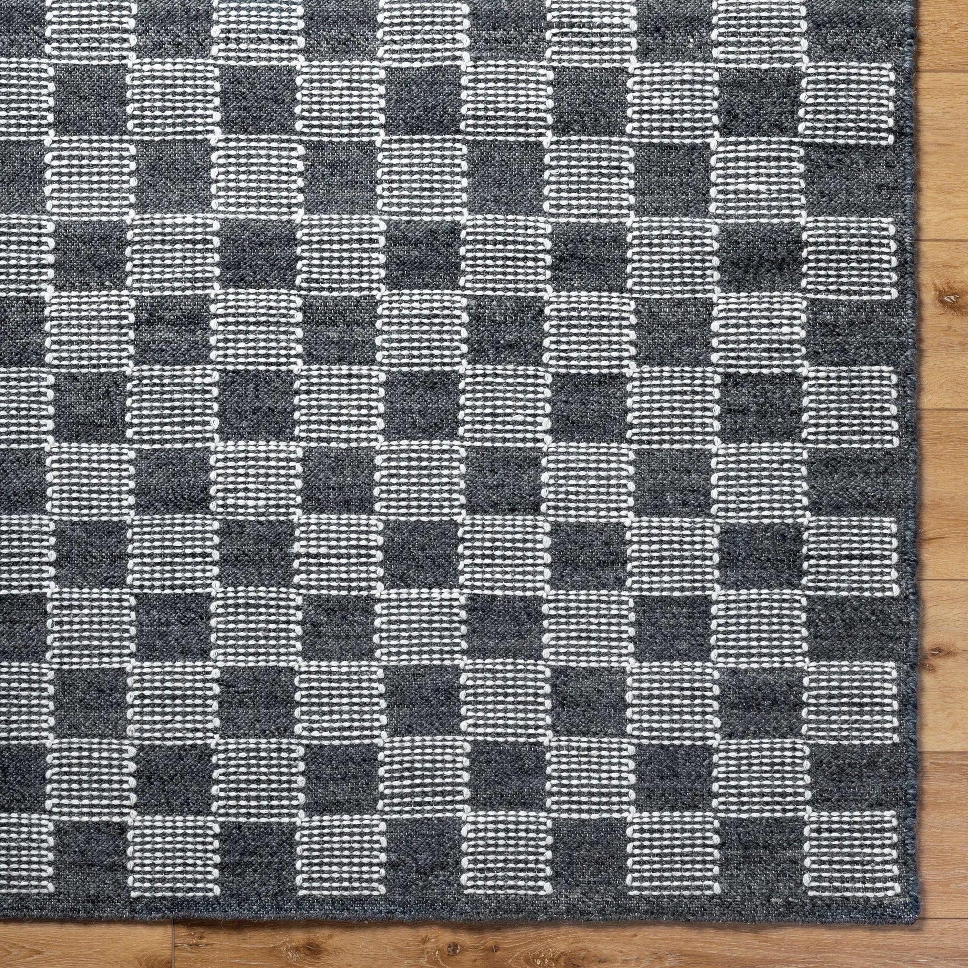 Marcela MCL-2300 Rug by Livabliss in charcoal, cream. Made from face: 100% wool, warp: 100% cotton in a unique style.