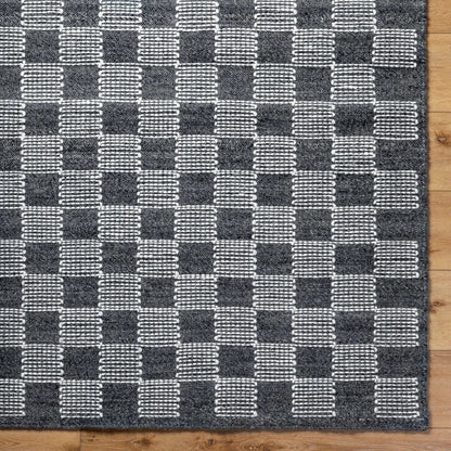 Marcela MCL-2300 Rug by Livabliss in charcoal, cream. Made from face: 100% wool, warp: 100% cotton in a unique style.