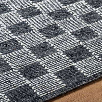 Marcela MCL-2300 Rug by Livabliss in charcoal, cream. Made from face: 100% wool, warp: 100% cotton in a unique style.