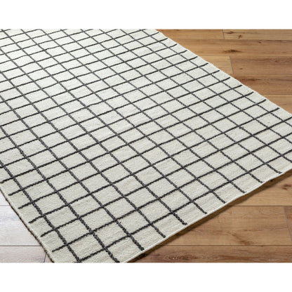 Marcela MCL-2302 Rug by Livabliss in ivory, charcoal. Made from face: 100% wool, warp: 100% cotton in a unique style.