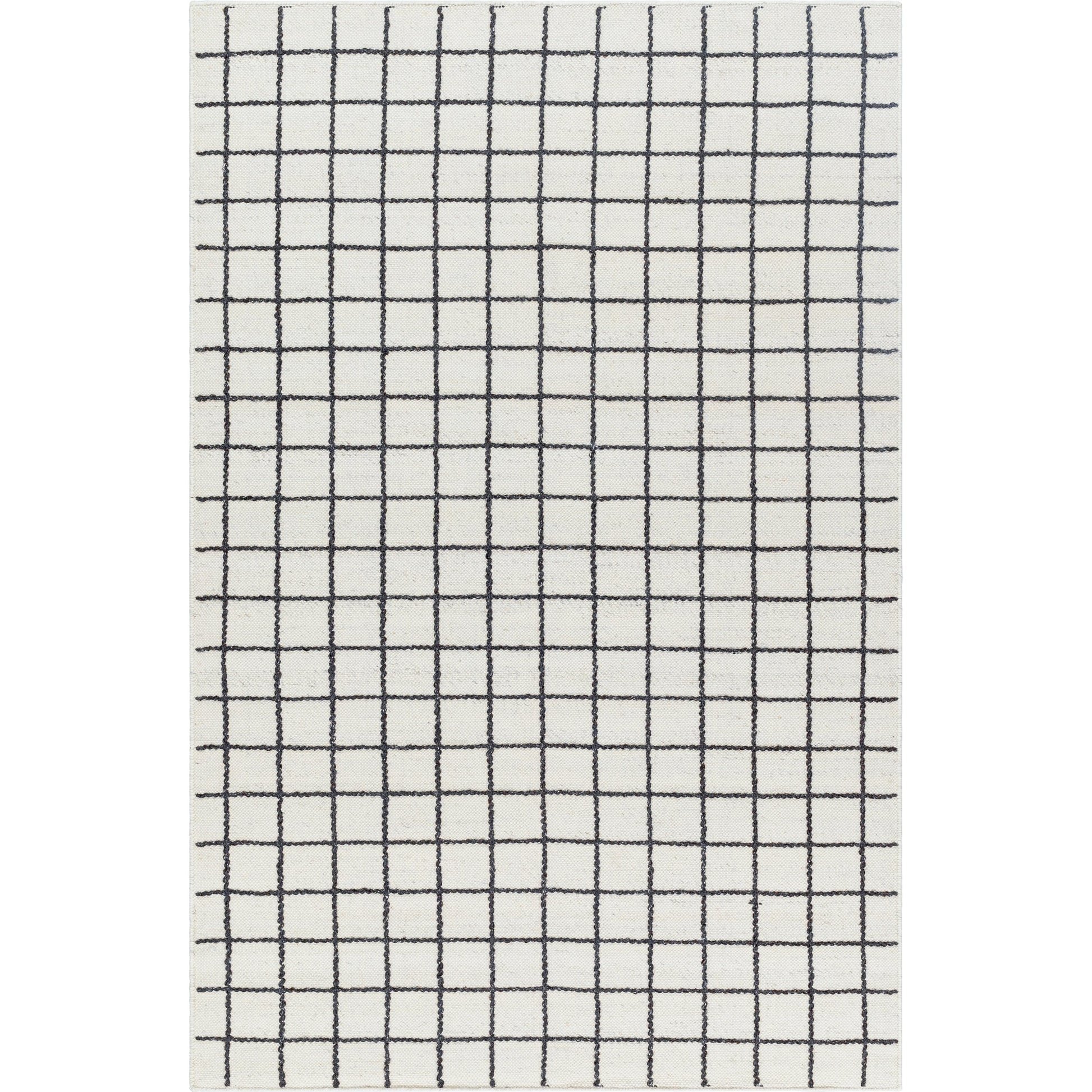 Marcela MCL-2302 Rug by Livabliss in ivory, charcoal. Made from face: 100% wool, warp: 100% cotton in a unique style.