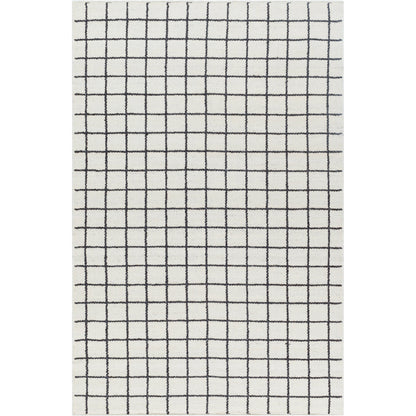 Marcela MCL-2302 Rug by Livabliss in ivory, charcoal. Made from face: 100% wool, warp: 100% cotton in a unique style.