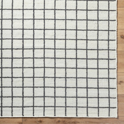 Marcela MCL-2302 Rug by Livabliss in ivory, charcoal. Made from face: 100% wool, warp: 100% cotton in a unique style.
