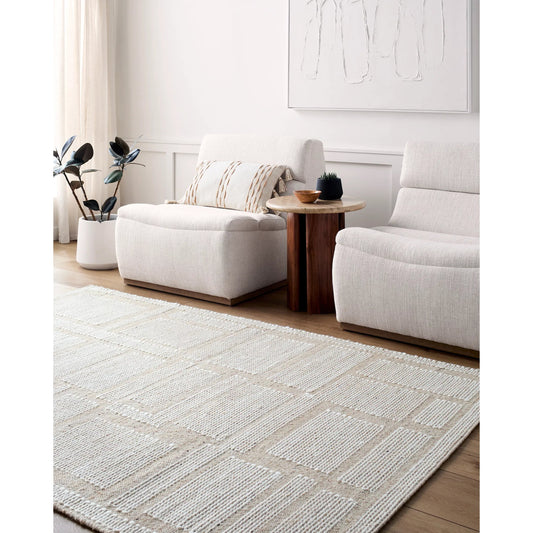 Marcela Rug - 484561 by Livabliss in pearl, natural, warm grey, khaki. Made from wool in a unique style.