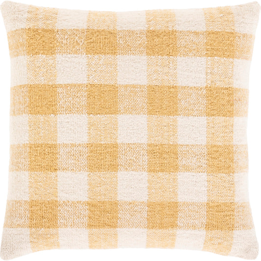 Malcom Pillow - 26316 by Surya in cream, mustard. Made from 100% cotton in a traditional style.
