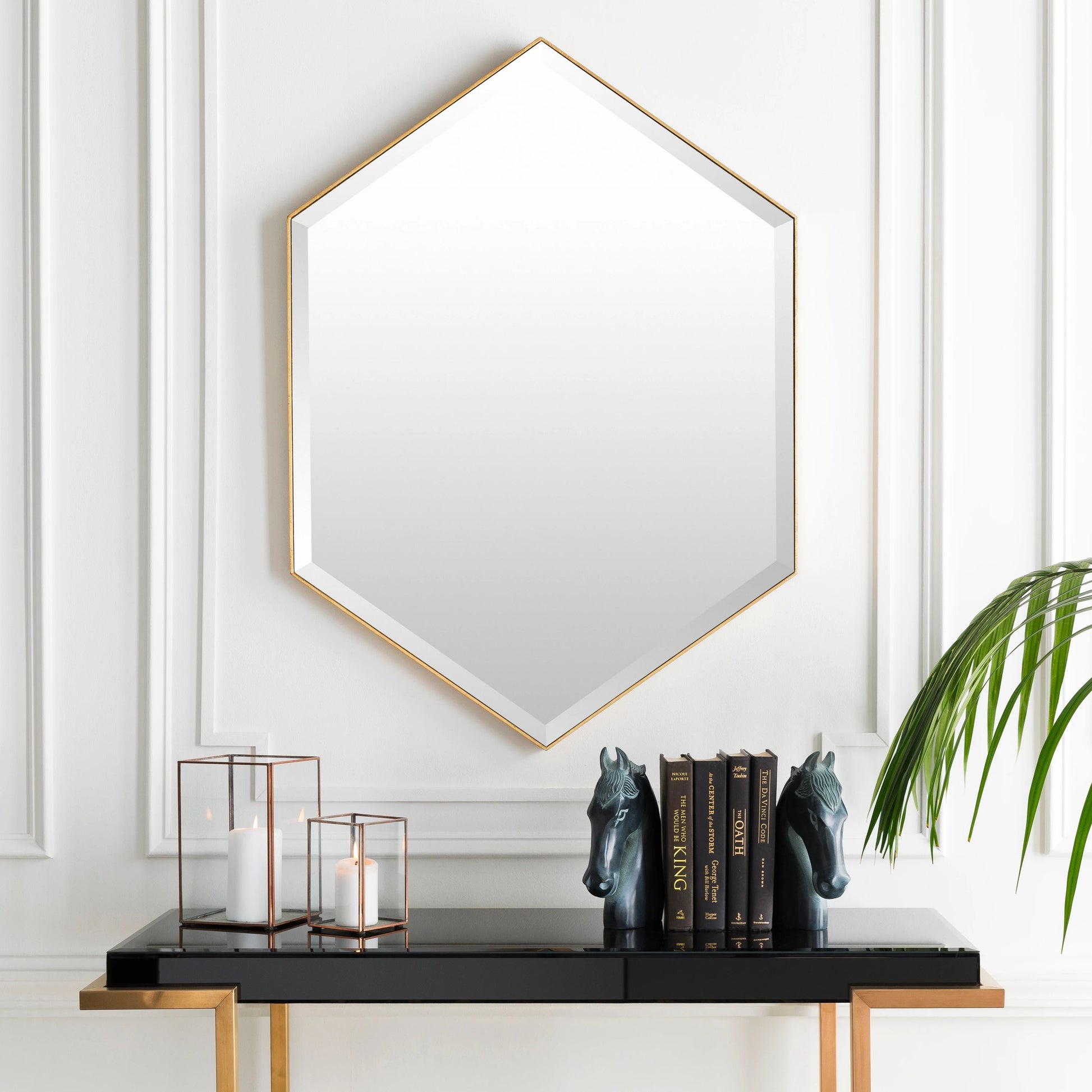 Mclin - 21926 by Surya in gold. Made from medium-density fiberboard in a modern style.