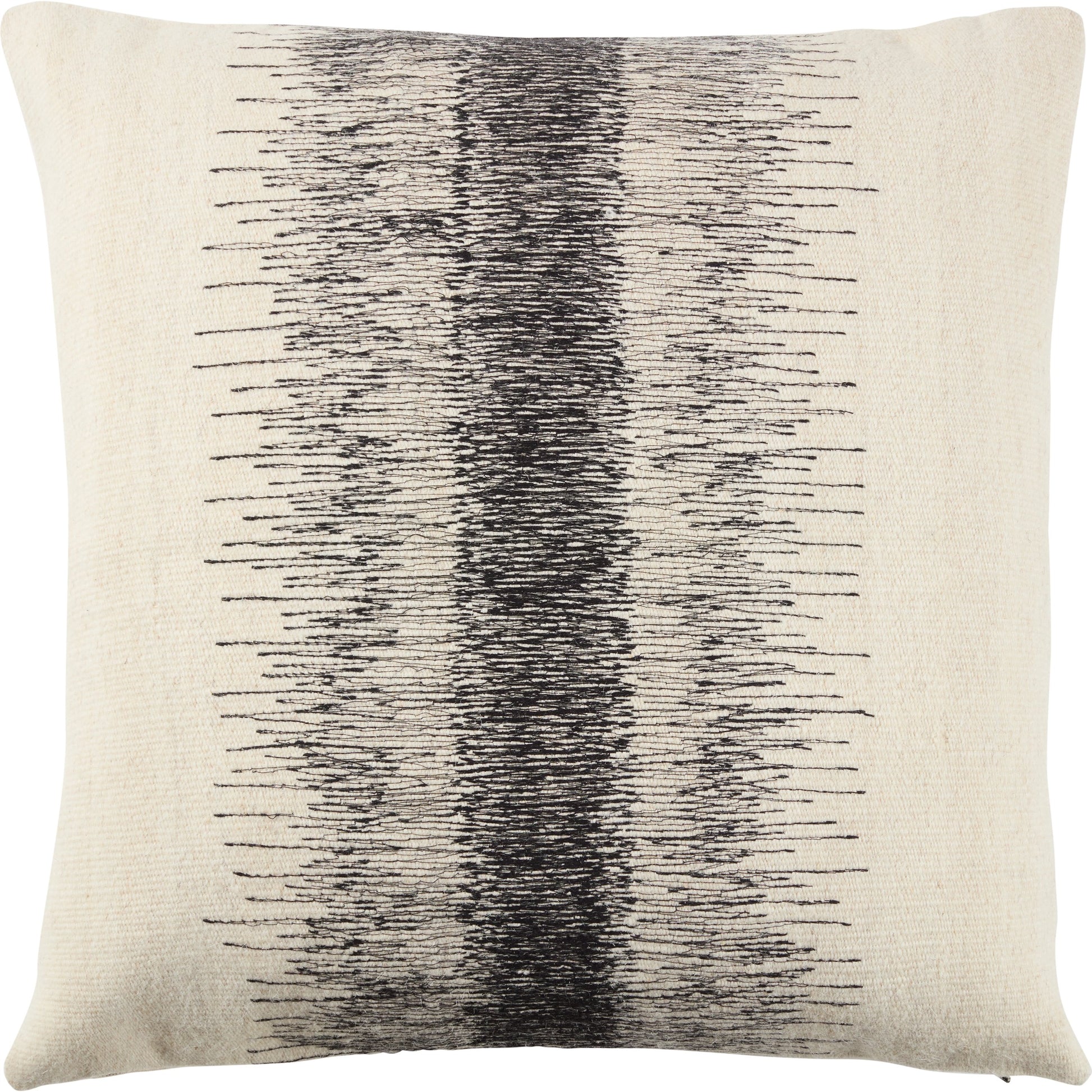 Mercado Aravalli Pillow by Jaipur Living in white, black. Made from 80% wool, 20% cotton in a modern style.