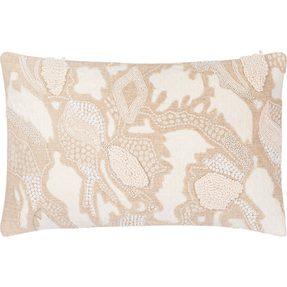 Maricopa Pillow - 21410 by Surya in beige, ivory. Made from 85% cotton, 15% linen, 100% cotton in a traditional style.