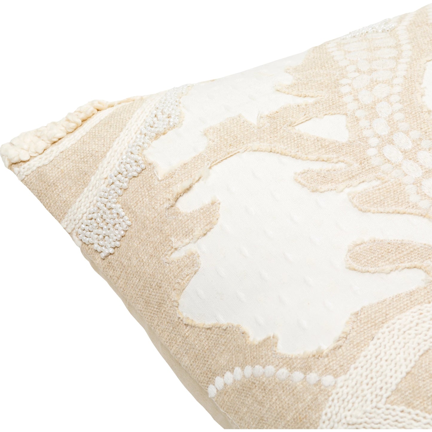 007 SI-1886121,SI-1886122,SI-1886123,SI-1886124,SI-1886125,SI-1886126 | Closeup | Maricopa Pillow - 21410 by Surya in beige, ivory. Made from 85% cotton, 15% linen, 100% cotton in a traditional style.