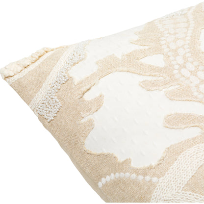 Maricopa Pillow - 21410 by Surya in beige, ivory. Made from 85% cotton, 15% linen, 100% cotton in a traditional style.
