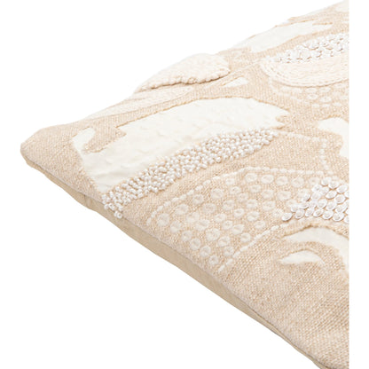Maricopa Pillow - 21410 by Surya in beige, ivory. Made from 85% cotton, 15% linen, 100% cotton in a traditional style.