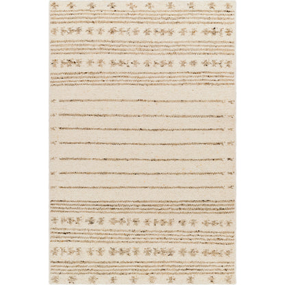 Machu Picchu MCU-1001 Rug by Surya in cream, ivory, dark brown, charcoal, brown, black. Made from 90% wool, 10% polyester in a unique style.