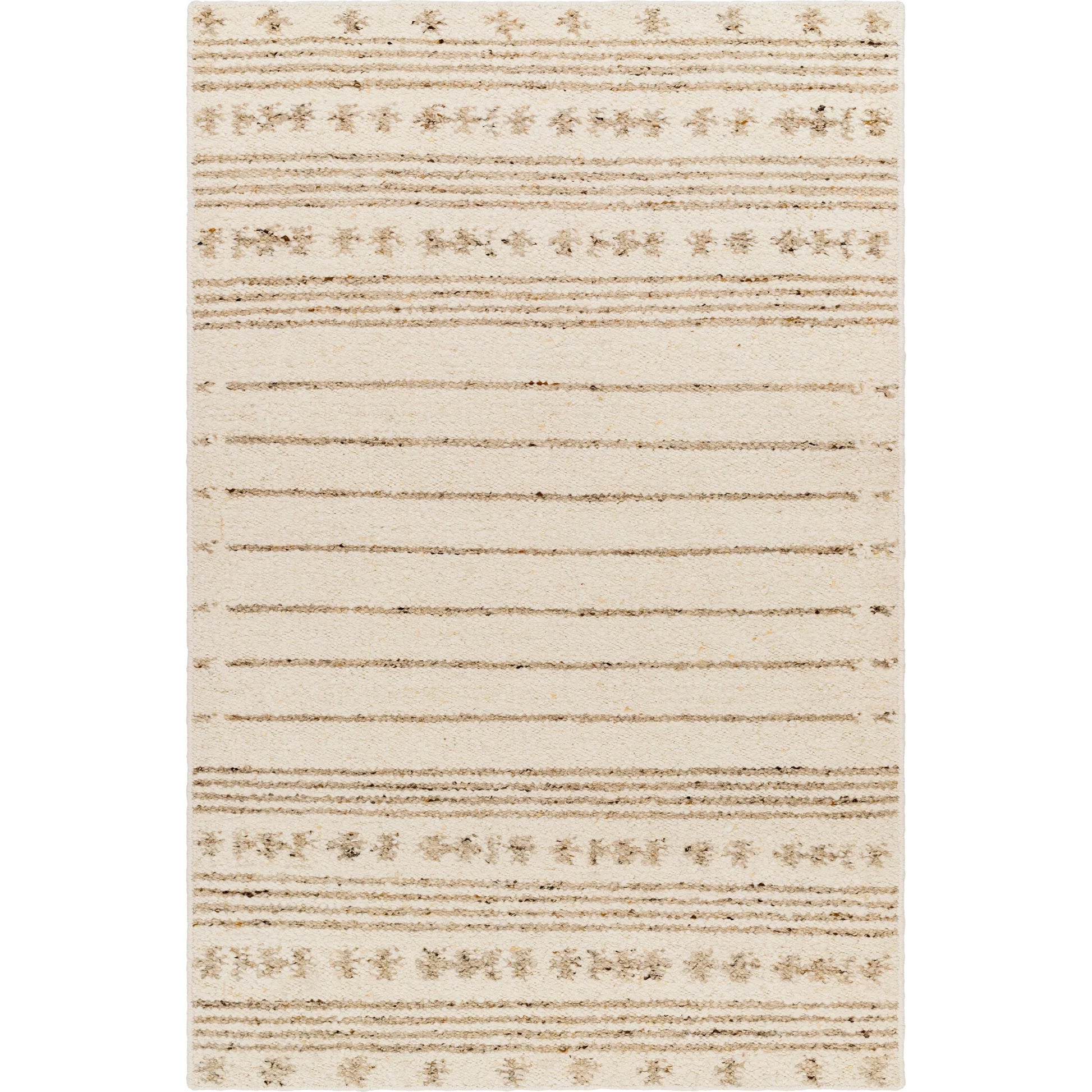 Machu Picchu Rug - 26052 by Surya in cream, ivory, dark brown, charcoal, brown, black. Made from 90% wool, 10% polyester in a unique style.