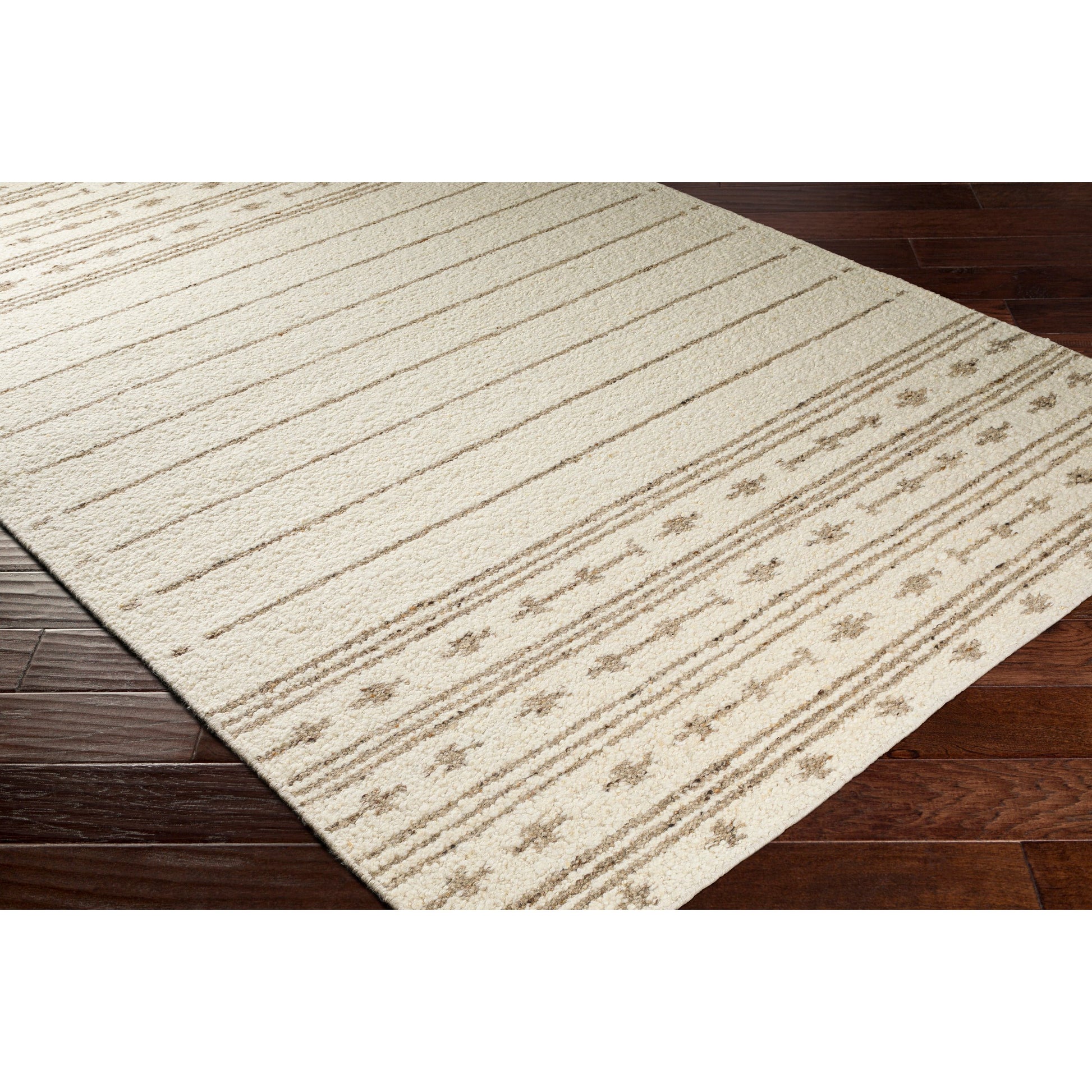 Machu Picchu Rug - 26052 by Surya in cream, ivory, dark brown, charcoal, brown, black. Made from 90% wool, 10% polyester in a unique style.
