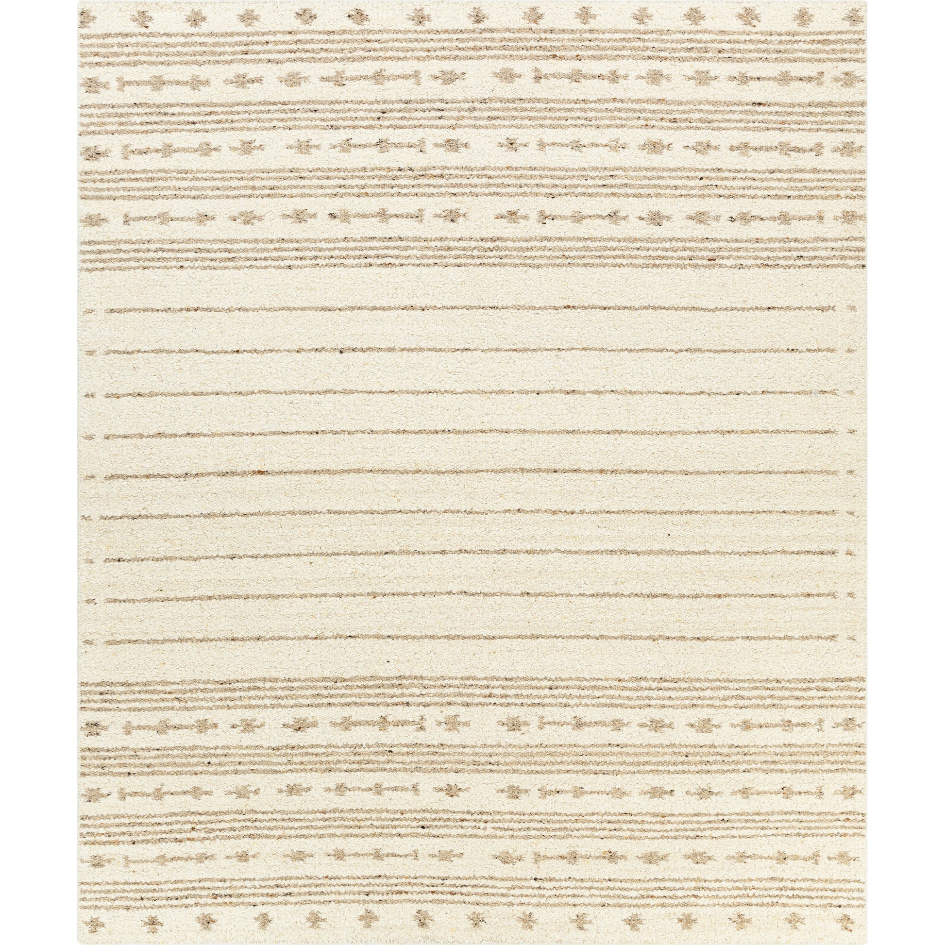 Machu Picchu MCU-1001 Rug by Surya in cream, ivory, dark brown, charcoal, brown, black. Made from 90% wool, 10% polyester in a unique style.