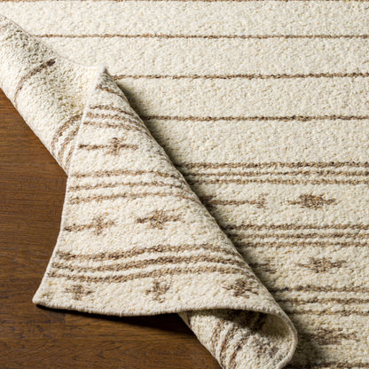 Machu Picchu MCU-1001 Rug by Surya in cream, ivory, dark brown, charcoal, brown, black. Made from 90% wool, 10% polyester in a unique style.