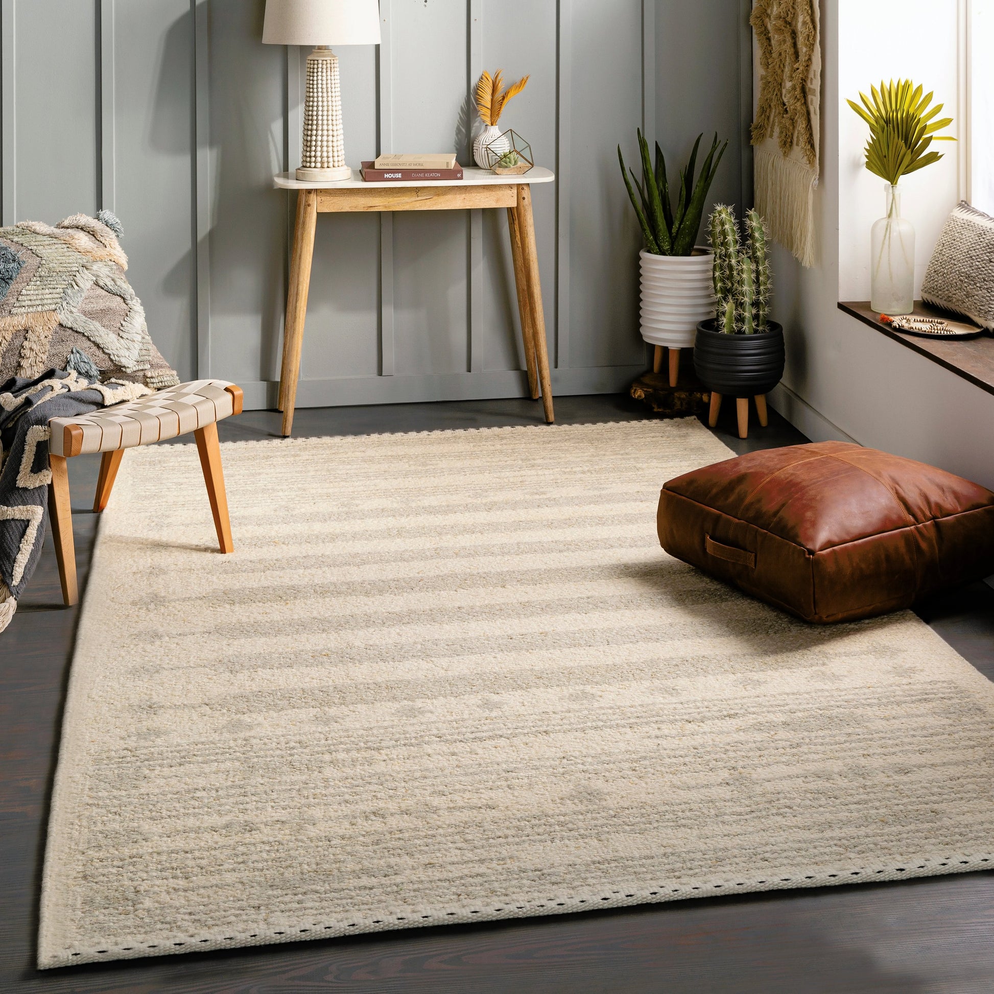 Machu Picchu Rug - 26925 by Surya in black, light beige, medium gray. Made from 100% wool in a unique style.