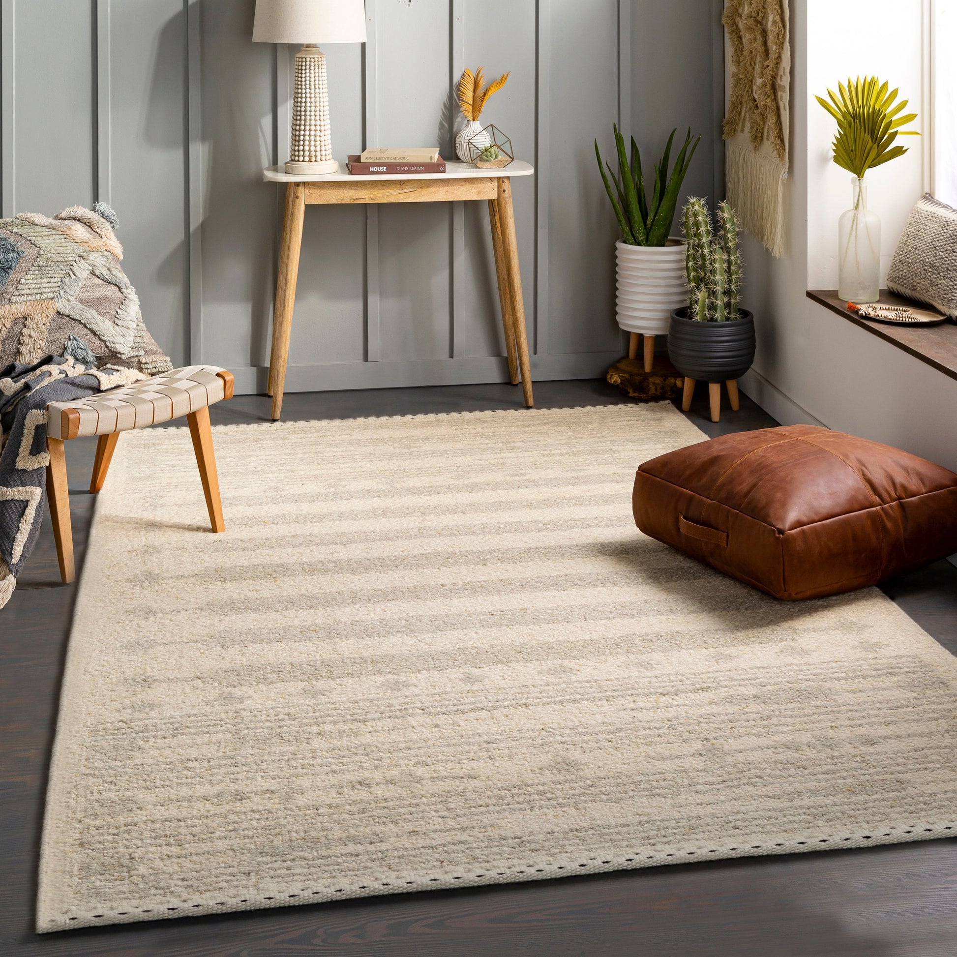 Machu Picchu Rug - 26925 by Surya in black, light beige. Made from 100% wool in a unique style.