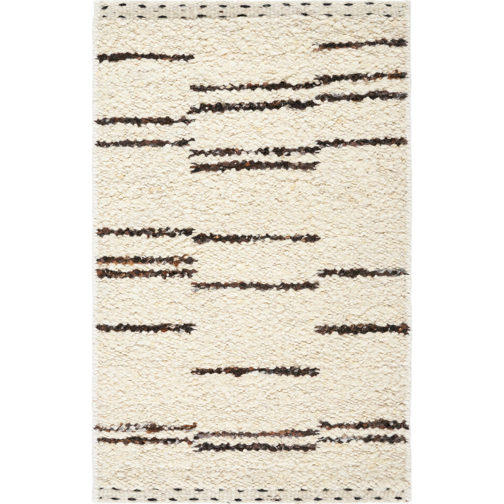 Machu Picchu MCU-1005 Rug by Surya in cream, dark brown, black. Made from 90% wool, 10% polyester in a unique style.