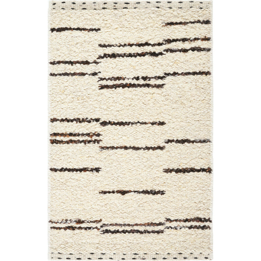 Machu Picchu Rug - 27066 by Surya in cream, dark brown, black. Made from 90% wool, 10% polyester in a unique style.
