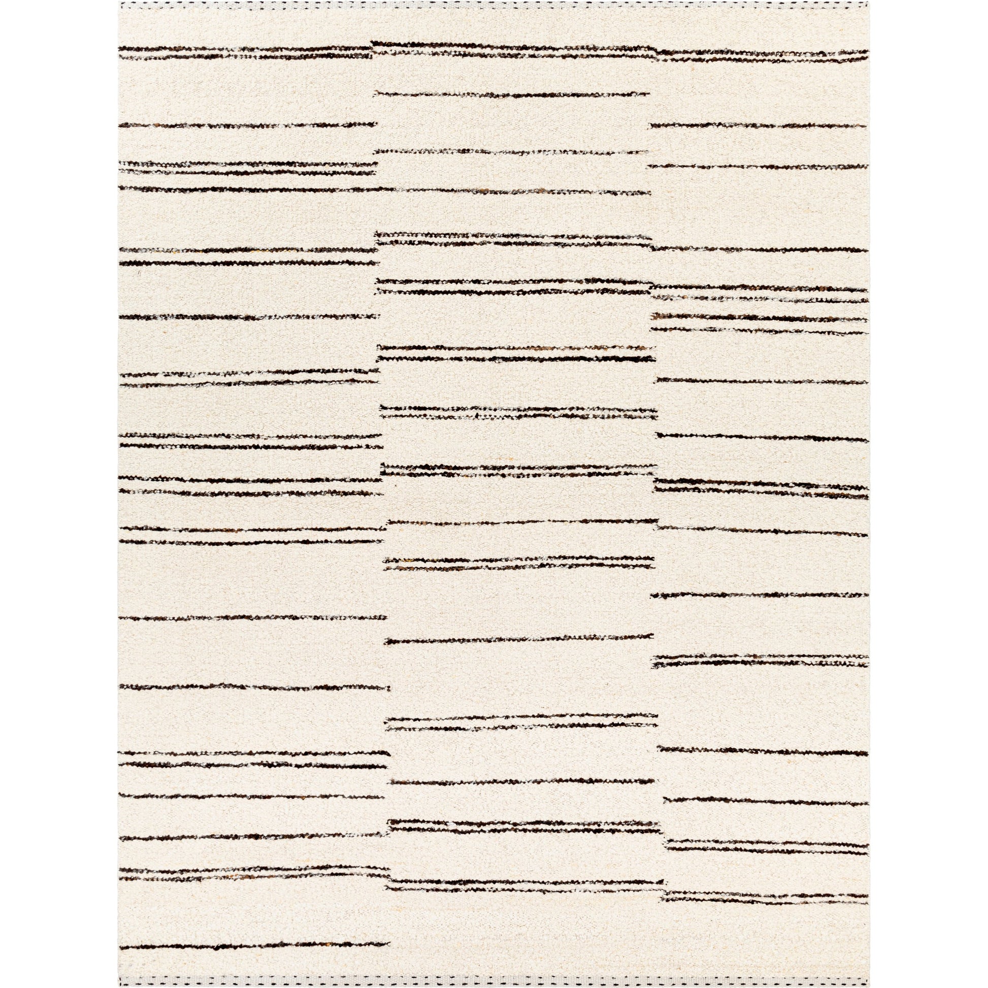 Machu Picchu MCU-1005 Rug by Surya in cream, dark brown, black. Made from 90% wool, 10% polyester in a unique style.