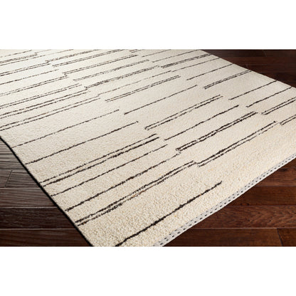 Machu Picchu MCU-1005 Rug by Surya in cream, dark brown, black. Made from 90% wool, 10% polyester in a unique style.