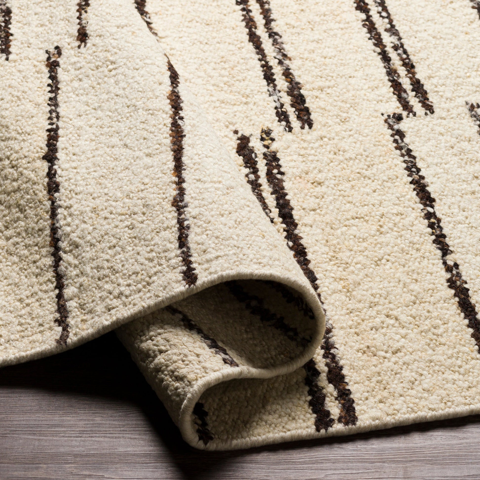 Machu Picchu Rug - 27066 by Surya in cream, dark brown. Made from 90% wool, 10% polyester in a unique style.