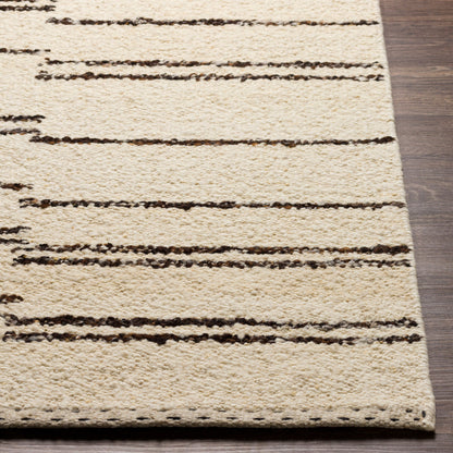 Machu Picchu Rug - 27066 by Surya in cream, dark brown. Made from 90% wool, 10% polyester in a unique style.
