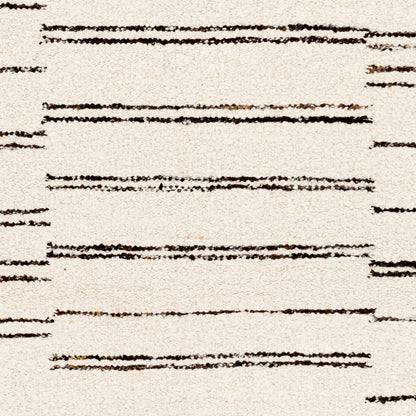 Machu Picchu MCU-1005 Rug by Surya in cream, dark brown, black. Made from 90% wool, 10% polyester in a unique style.