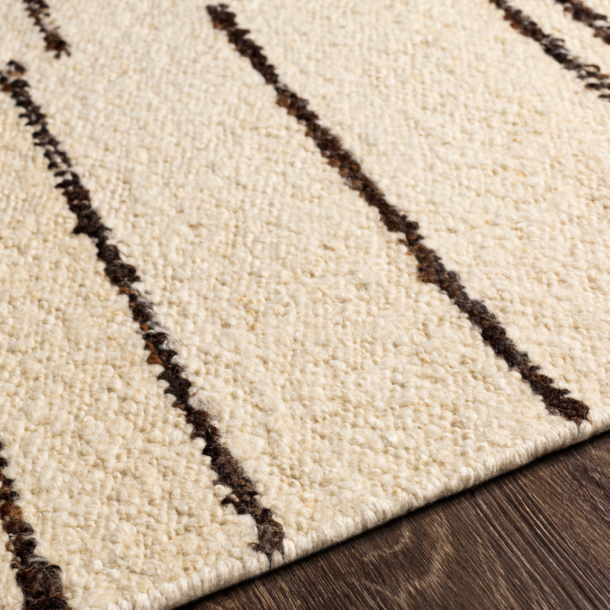 Machu Picchu Rug - 27066 by Surya in cream, dark brown. Made from 90% wool, 10% polyester in a unique style.