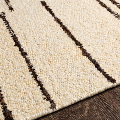 Machu Picchu Rug - 27066 by Surya in cream, dark brown. Made from 90% wool, 10% polyester in a unique style.