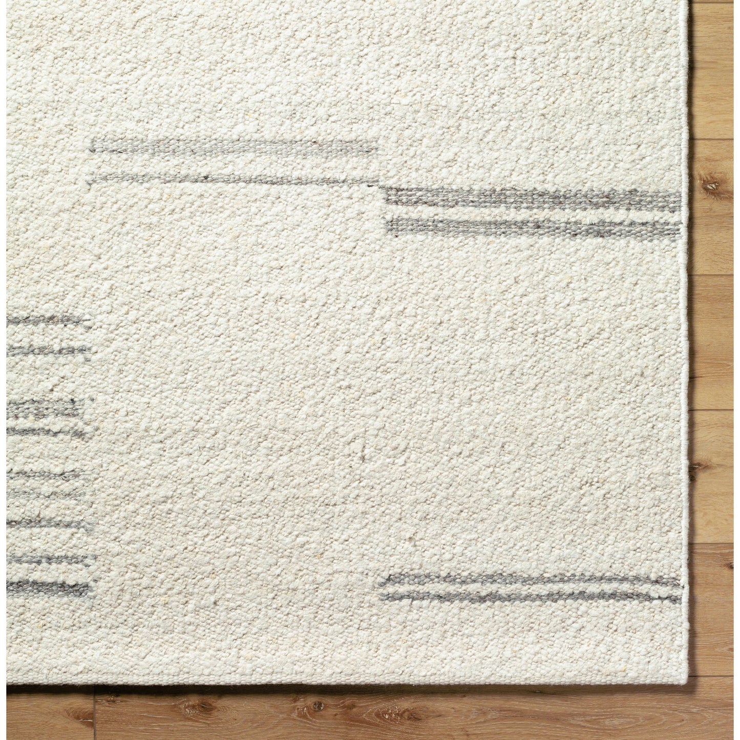 008 SI-2047054 | Closeup | Machu Picchu Rug - 27459 by Surya in light beige, medium gray. Made from face: 100% wool, warp: 100% cotton in a unique style.