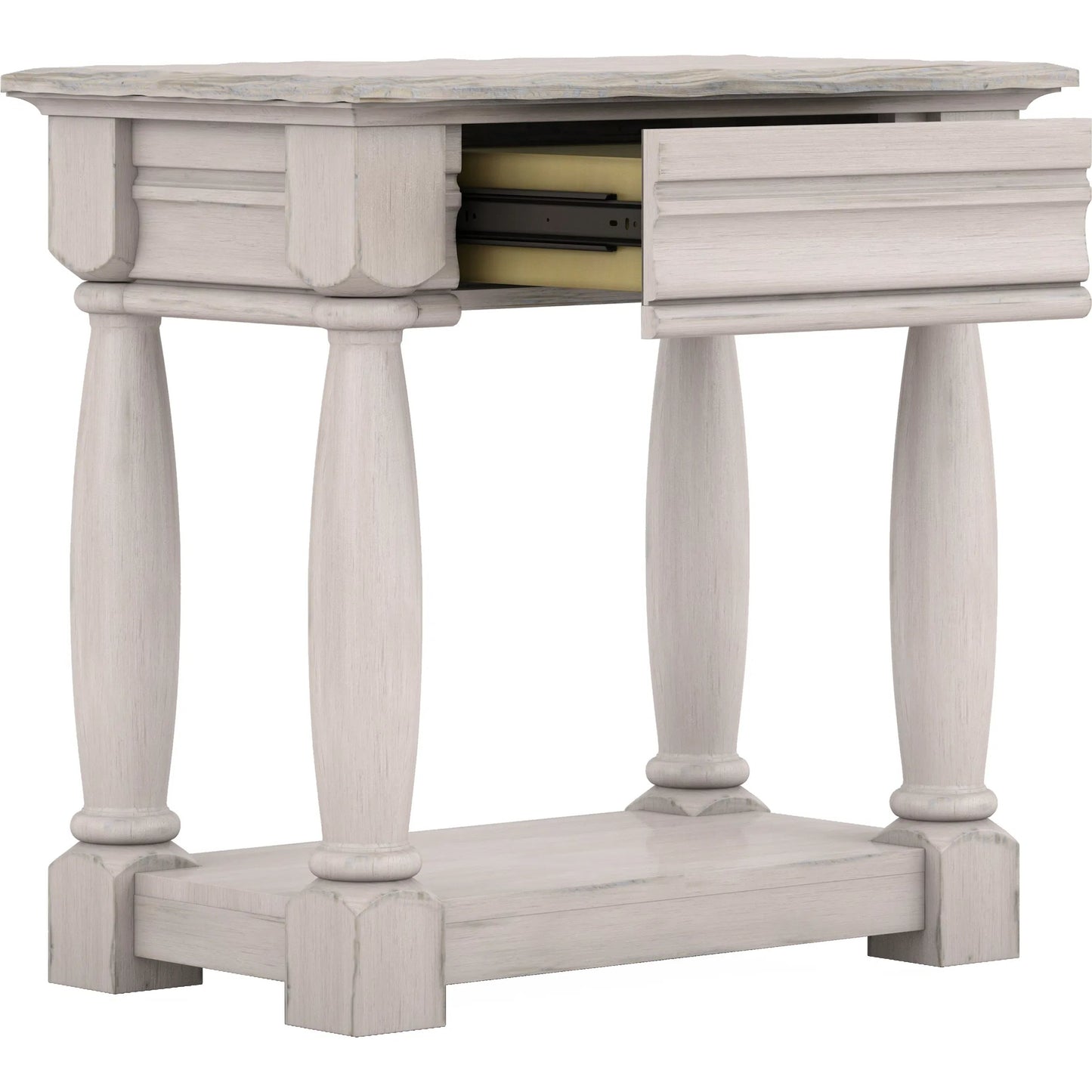 010 SI-2155739 | Additional Silo | Alcove Night Table by A.R.T. Furniture in belgian ivory. Made from acacia solids, maple veneers, metal in a traditional style.
