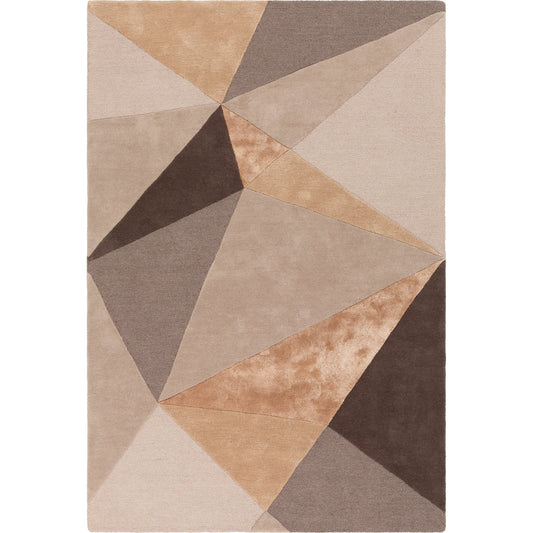 Mid Century Rug - 25245 by Surya in gray, tan, dark brown, brown, medium gray. Made from 80% wool, 20% viscose in a unique style.
