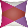 White, Bright Red, Bright Pink, Bright Purple / 18" x 18"