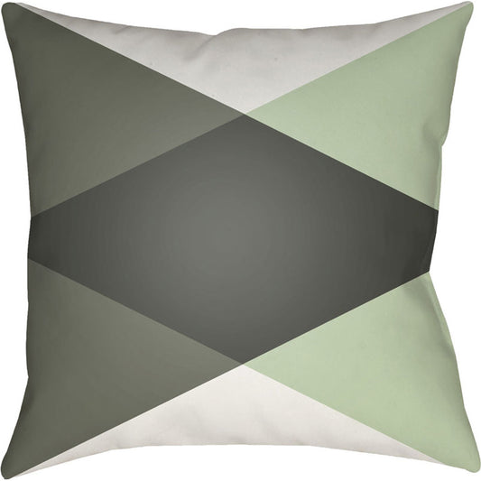 Moderne Indoor/Outdoor Pillow by Livabliss. Made from front: 100% polyester, back: 100% polyester in a modern style.