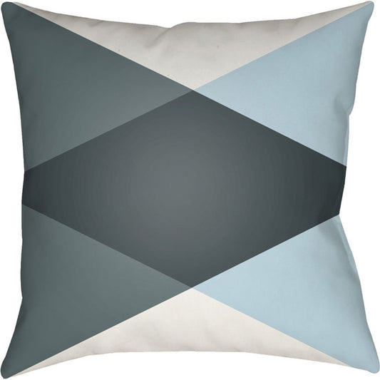 Moderne Indoor/Outdoor Pillow by Livabliss. Made from front: 100% polyester, back: 100% polyester in a modern style.