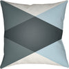 White, Aqua, Teal, Black / 22" x 22"