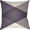 White, Dark Purple, Taupe, Navy / 18" x 18"