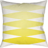 Bright Yellow, White / 18" x 18"