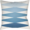 Aqua, White, Bright Blue, Sky Blue / 18" x 18"