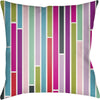 Black, Lime, White, Bright Pink, Aqua / 18" x 18"