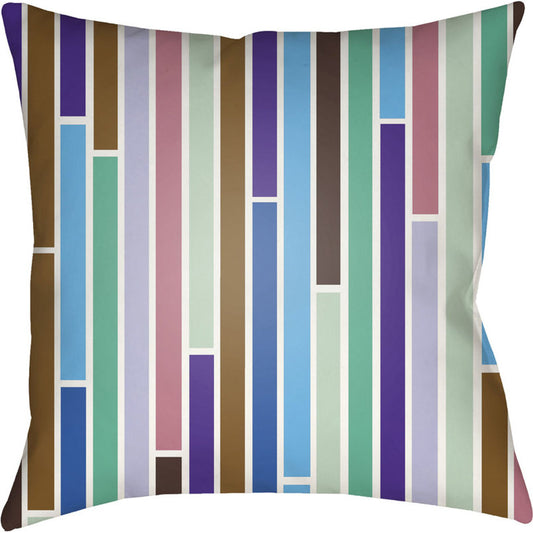 Moderne Indoor/Outdoor Pillow by Livabliss. Made from front: 100% polyester, back: 100% polyester in a modern style.