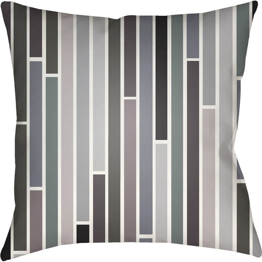 Moderne Indoor/Outdoor Pillow by Livabliss. Made from front: 100% polyester, back: 100% polyester in a modern style.