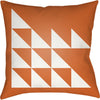 Bright Orange, White / 18" x 18"