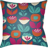 Bright Orange, White, Bright Pink, Teal, Mint / 18" x 18"