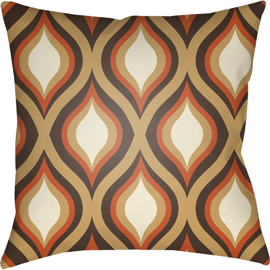 Moderne Indoor/Outdoor Pillow by Livabliss. Made from front: 100% polyester, back: 100% polyester in a modern style.
