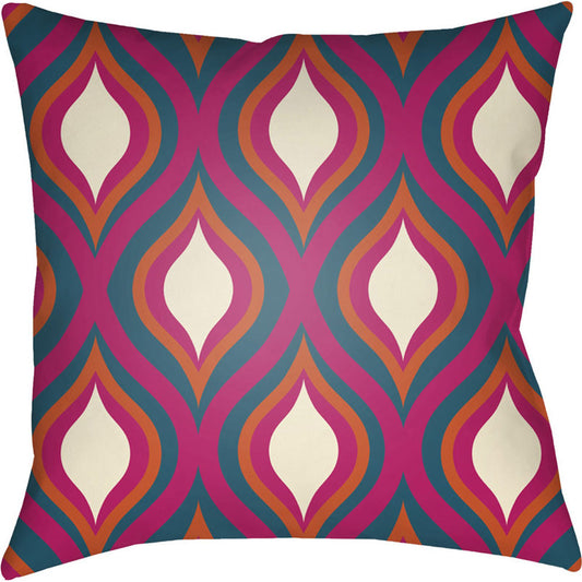 Moderne Indoor/Outdoor Pillow by Livabliss. Made from front: 100% polyester, back: 100% polyester in a modern style.